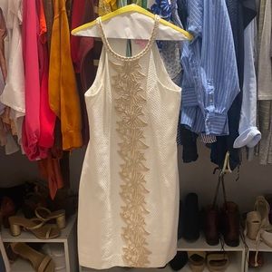 White and gold Lilly Pulitzer dress